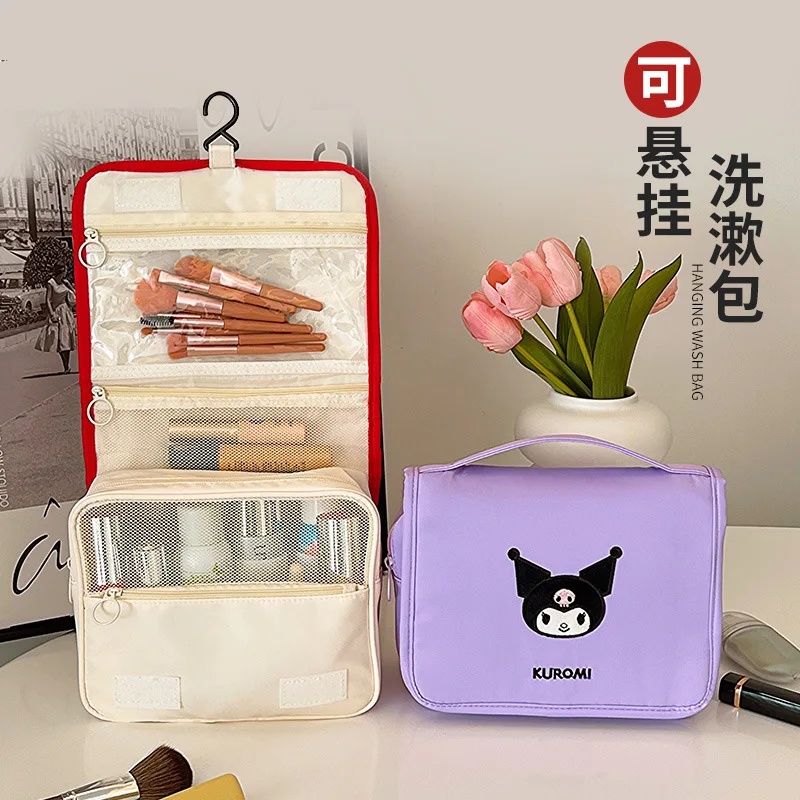 

Sanrio Hello Kitty My Melody Anime Kawaii Waterproof Portable Makeup Bag Cute Kuromi Large Capacity Toiletry Case Girls Gifts
