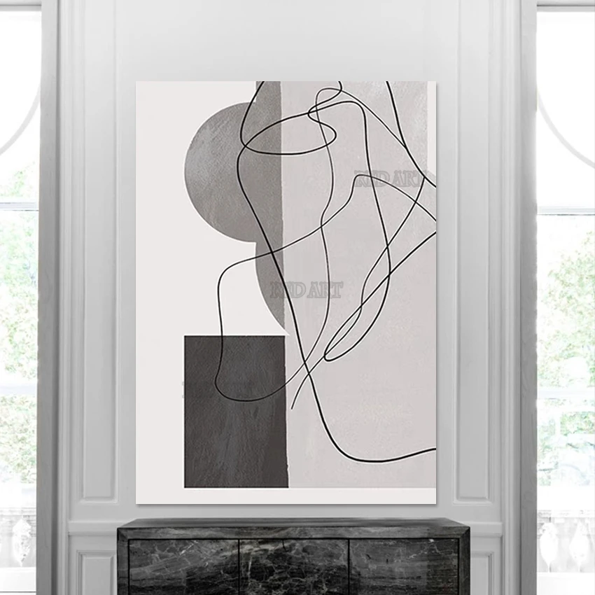 Декоративные настенные панели на холсте, настенная живопись, абстрактная серая масляная живопись, большой офисный декор для стен, Прямая поставка 
Декоративные настенные панели на холсте, настенная живопись, абстрактная серая масляная живопись, большой офисный декор для стен, Прямая поставка