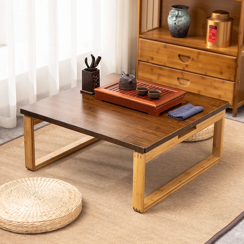 Tatami Small Table Low Coffee Tea Japanese-style Square Kang Solid Wood Bay Window Foldable for Home Furniture |