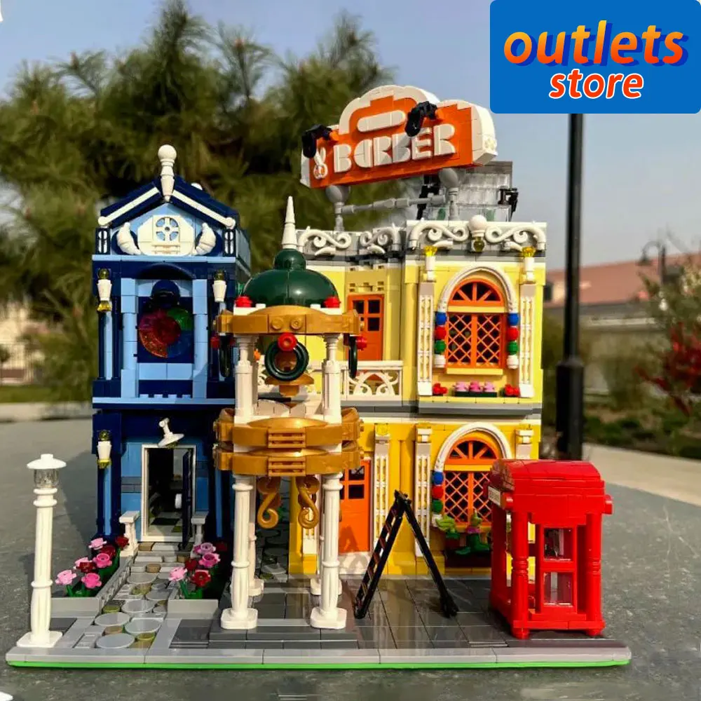 Mould King Creative Expert Street View Barber Shop In Town Moc With Light Modular Brick Model Building Blocks Boys Toys 2267PCS
Mould King Creative Expert Street View Barber Shop In Town Moc With Light Modular Brick Model Building Blocks Boys Toys 2267PCS