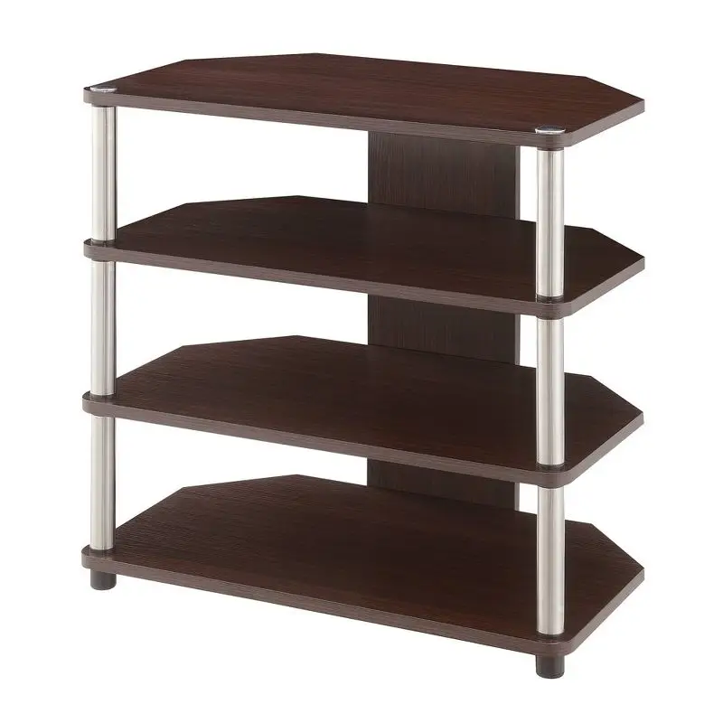 

Espresso Corner TV Stand for TVs up to 29 Inches - Utilizes Corner Space Efficiently