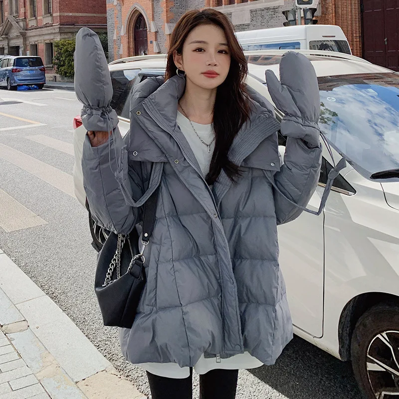 Down Women's Mid length New Design Sense Small 90 White Duck Down Turtle Back Thickened Coat Gift Gloves
Down Women's Mid length New Design Sense Small 90 White Duck Down Turtle Back Thickened Coat Gift Gloves