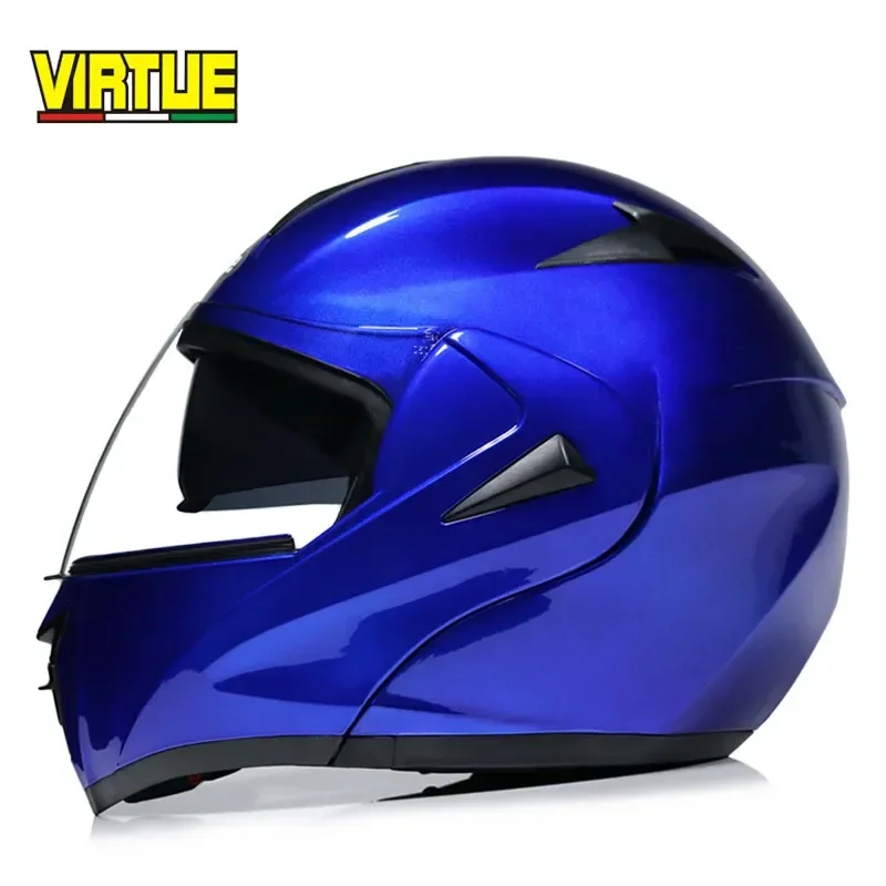 

Motorbike Dual Visor Helmets Capacete Casco Modular Flip Up Helmet Racing Double Lens Moto DOT Helmet