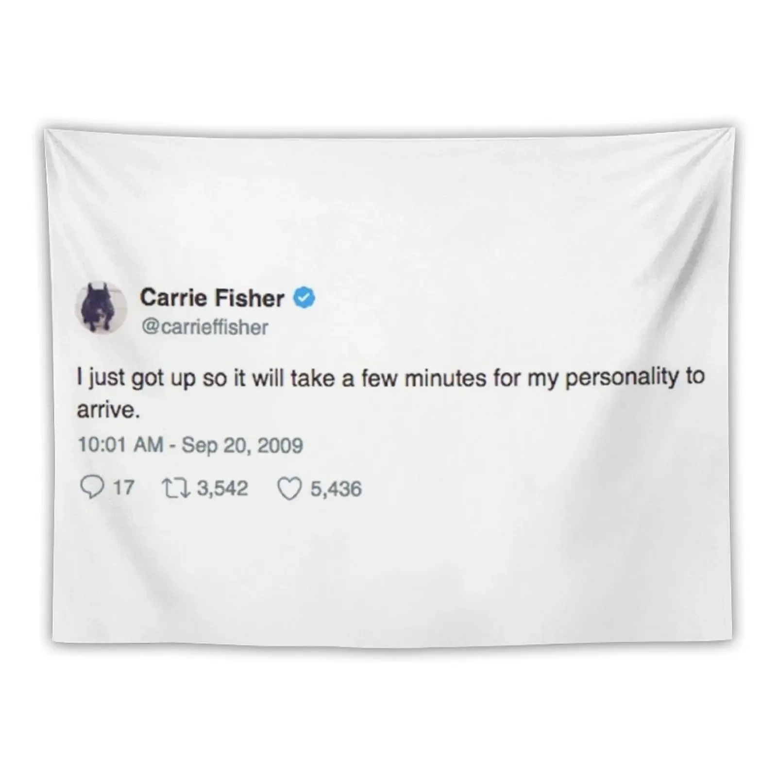 Carrie Fisher-Just Got Up Tapestry Aesthetic Decoration Room Decore Aesthetic Bedroom Decoration Tapestry
Carrie Fisher-Just Got Up Tapestry Aesthetic Decoration Room Decore Aesthetic Bedroom Decoration Tapestry