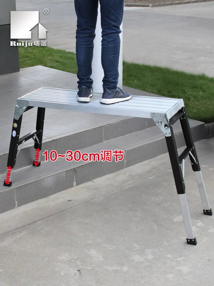 Aluminum ladder thickened workbench home decoration folding stool portable multifunctional.
Aluminum ladder thickened workbench home decoration folding stool portable multifunctional.