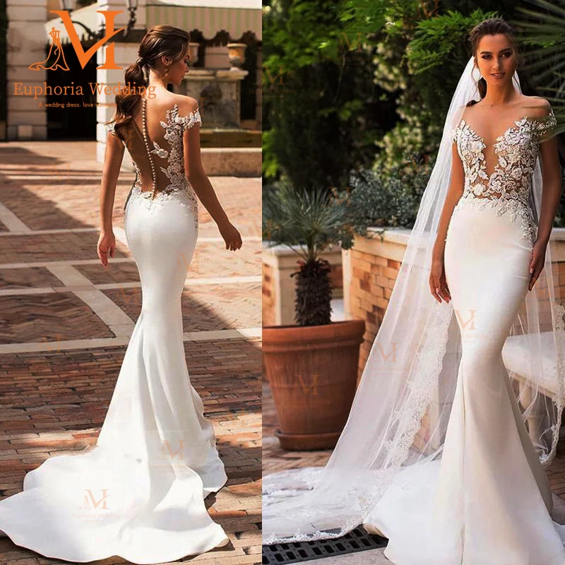 Vestidos De Novia Wedding Dress For Woman Robe Mariee Casamento 2023 Para Fiestas Civil Blancos Satin Mermaid Appliques Illusion
Vestidos De Novia Wedding Dress For Woman Robe Mariee Casamento 2023 Para Fiestas Civil Blancos Satin Mermaid Appliques Illusion