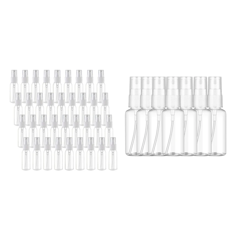 

86 Pcs Transparent Plastic Perfume Atomizer Small Mini Empty Spray Refillable Bottle, 36 Pcs 30Ml & 50 Pcs 60 Ml