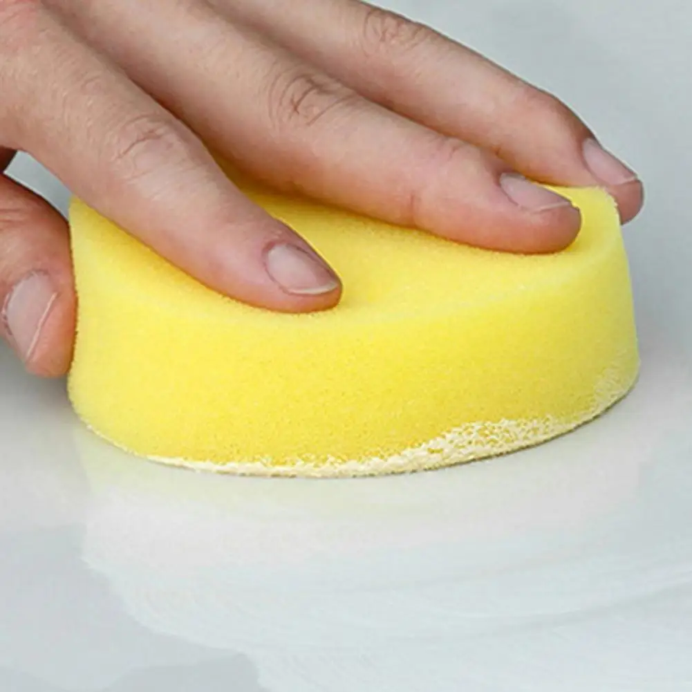 

Durable Car Foam Sponge Durable High Density Car-Care Yellow Car Polish Wax Applicator Pad Car Detailing Sponge Polishing