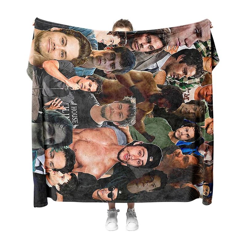 

Aertemisi Dylan O'Brien Photo Collage Pet Blanket for Small Medium Large Dog Cat Puppy Kitten Couch Sofa Bed Decor