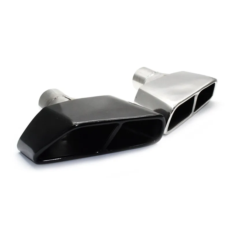 

Автомобильная выхлопная система глушитель наконечники серебристый/черный для BMW 5 серии 525li 530 G30 G38 двойная выхлопная труба 304 нержавеющая сталь