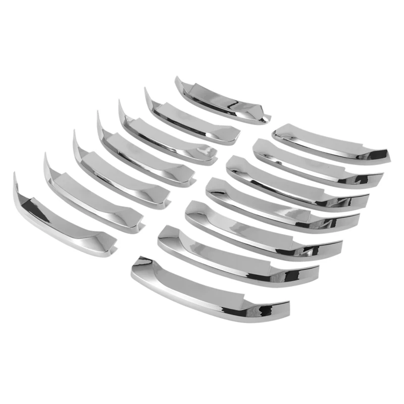 

14 PCS Car Chrome Front Grill Decoration Strips Cover Trim Silver ABS Automotive Supplies For BMW X1 F48 2016-2019 Accessories