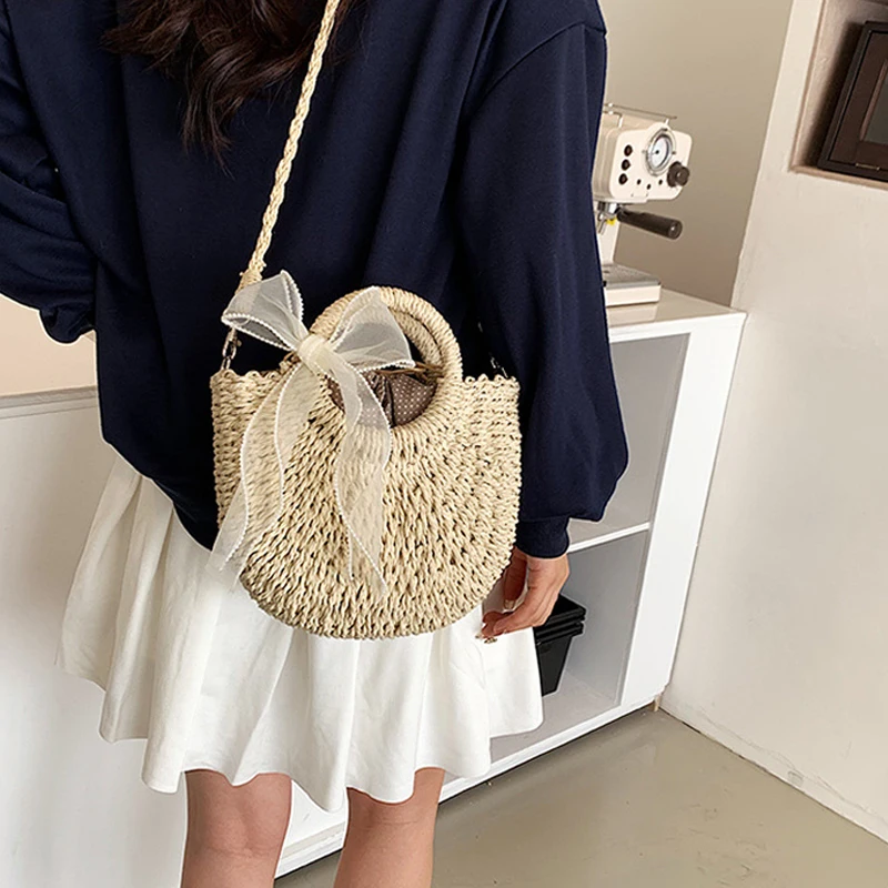 Yogodlns Hand-Woven Rattan Bag - Bali Style Bohemian Wicker Purse 7 Sa663634a83d3421bb3f6334ce75efb78r