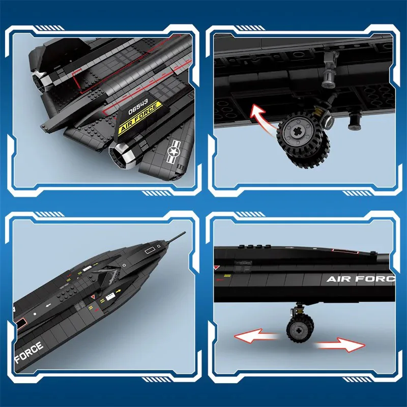 1775PCS SR-71 Blackbird Fighter Buildings Sets Aircraft Architecture Modular Building Block Assembly Model Kit,Adults Toys Gift 1775PCS SR-71 Blackbird Fighter Buildings Sets Aircraft Architecture Modular Building Block Assembly Model Kit,Adults Toys Gift