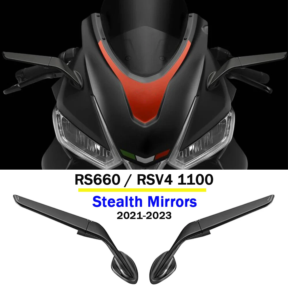 

For Aprilia RS660 / RSV4 1100 Motorcycle Adjustable Mirror Stealth Mirrors Sports Winglets Mirrors Kits Wing Rearview Mirrors