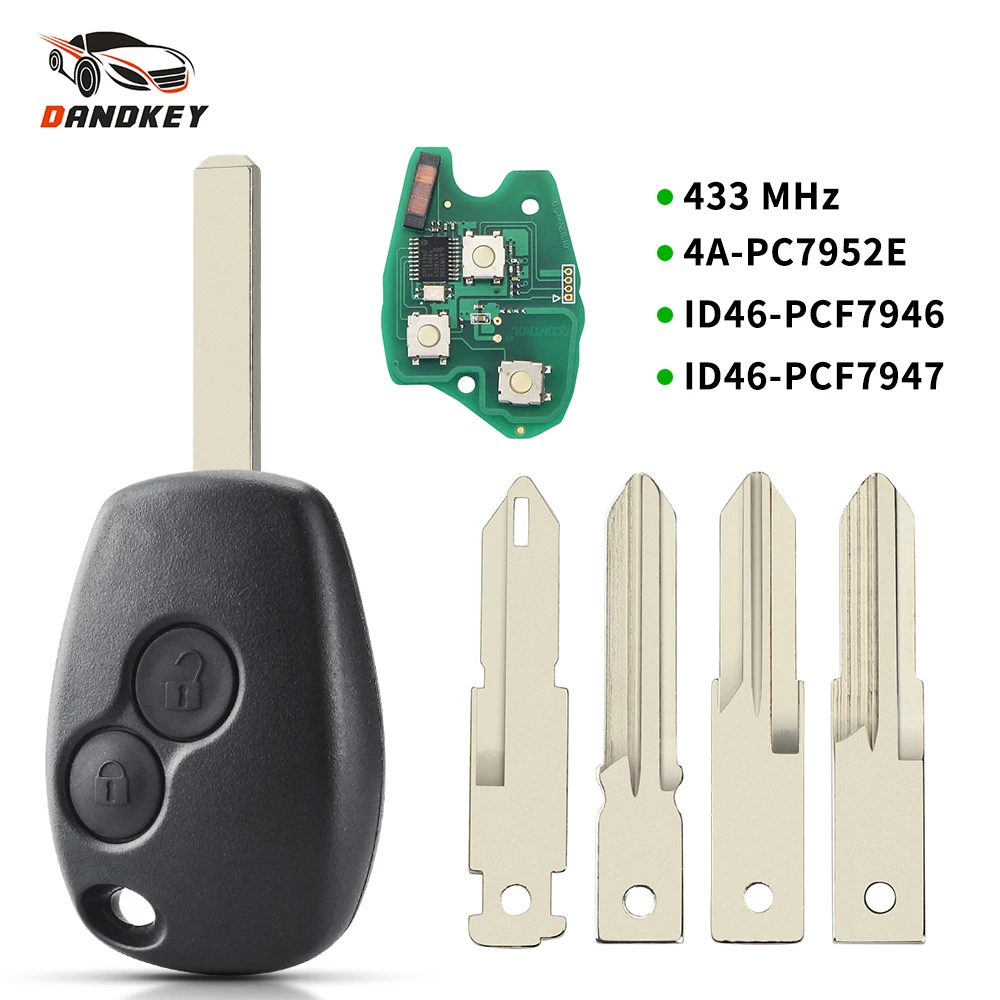 Dandkey 2BTN Remote Key For Renault Duster Modus Clio 3 Twingo DACIA Logan Sandero Kangoo 433MHz PCF7946 PCF7947 pcf7952E Chip 
Dandkey 2BTN Remote Key For Renault Duster Modus Clio 3 Twingo DACIA Logan Sandero Kangoo 433MHz PCF7946 PCF7947 pcf7952E Chip