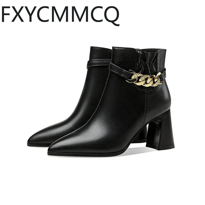 FXYCMMCQ Europe and The United States Leather Women's High-heeled Ankle Boots (7.5cm) Pointed Large Size 34-43 Solid Color D91-5
FXYCMMCQ Europe and The United States Leather Women's High-heeled Ankle Boots (7.5cm) Pointed Large Size 34-43 Solid Color D91-5