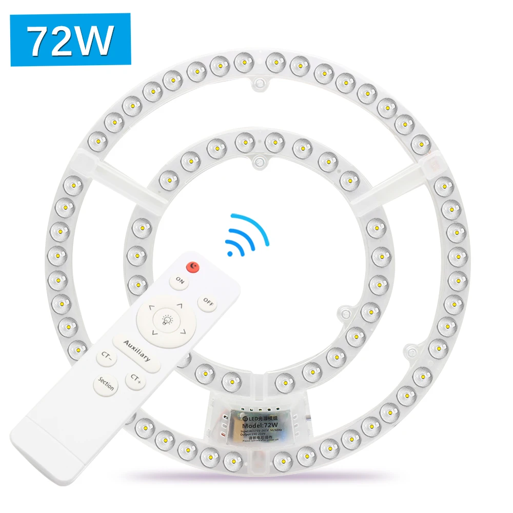 Ceiling Light Led Panel 220V Replacement Led Module Dimmable 72W Round Circle Light Panel Board Module For Ceiling Fan Lights
Ceiling Light Led Panel 220V Replacement Led Module Dimmable 72W Round Circle Light Panel Board Module For Ceiling Fan Lights