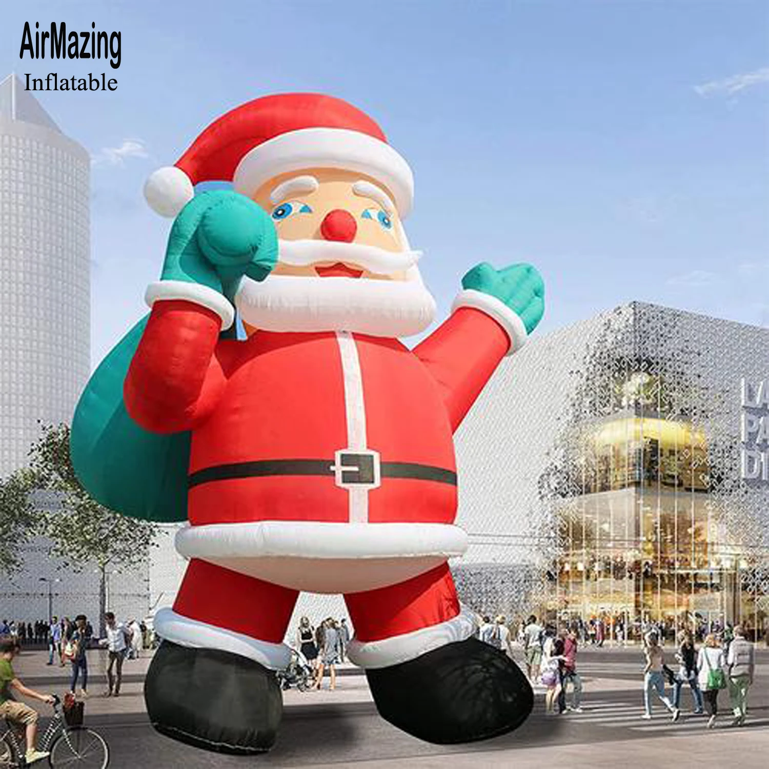

Free Shipping Blow Up Giant Inflatable Santa Claus With Gift Bag Large Led Lighted Christmas Father For Outdoor Xmas Decoration