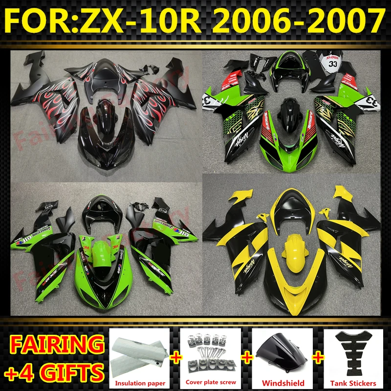 New ABS Whole Motorcycle Fairings tank cover Kit fit for Ninja ZX-10R ZX10R zx 10r 2006 2007 06 07 Bodywork full fairing kits
New ABS Whole Motorcycle Fairings tank cover Kit fit for Ninja ZX-10R ZX10R zx 10r 2006 2007 06 07 Bodywork full fairing kits