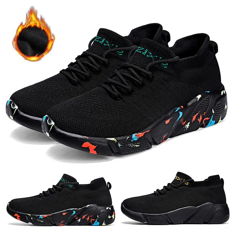 

Women Men Sneakers Outdoor Breathable Running Shoes Mesh Sock Shoes for Dancing Plush Lining Low Top Casual Shoes Size 35-47