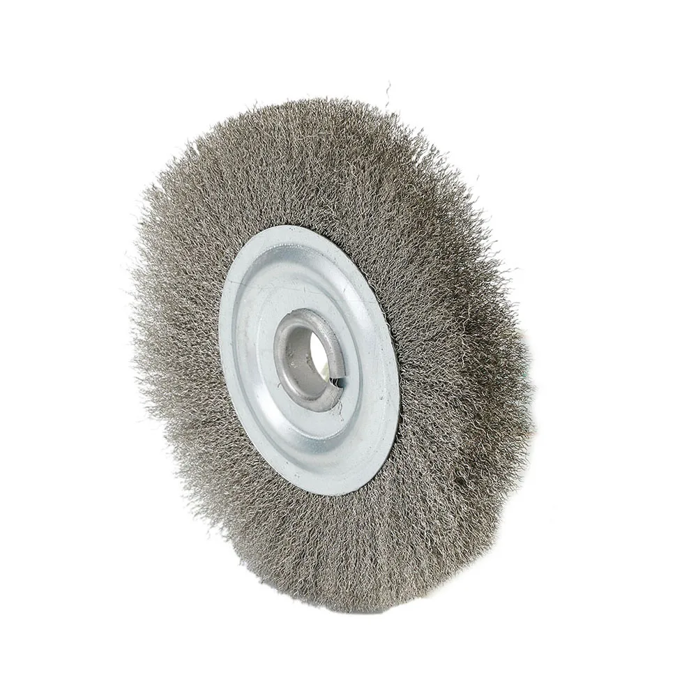 5inch Crimped Stainless Steel Wire Wheel Brush Bench Grinder Abrasive 16mm Hole For Deburring Rust Scale And Carbon Removal
5inch Crimped Stainless Steel Wire Wheel Brush Bench Grinder Abrasive 16mm Hole For Deburring Rust Scale And Carbon Removal