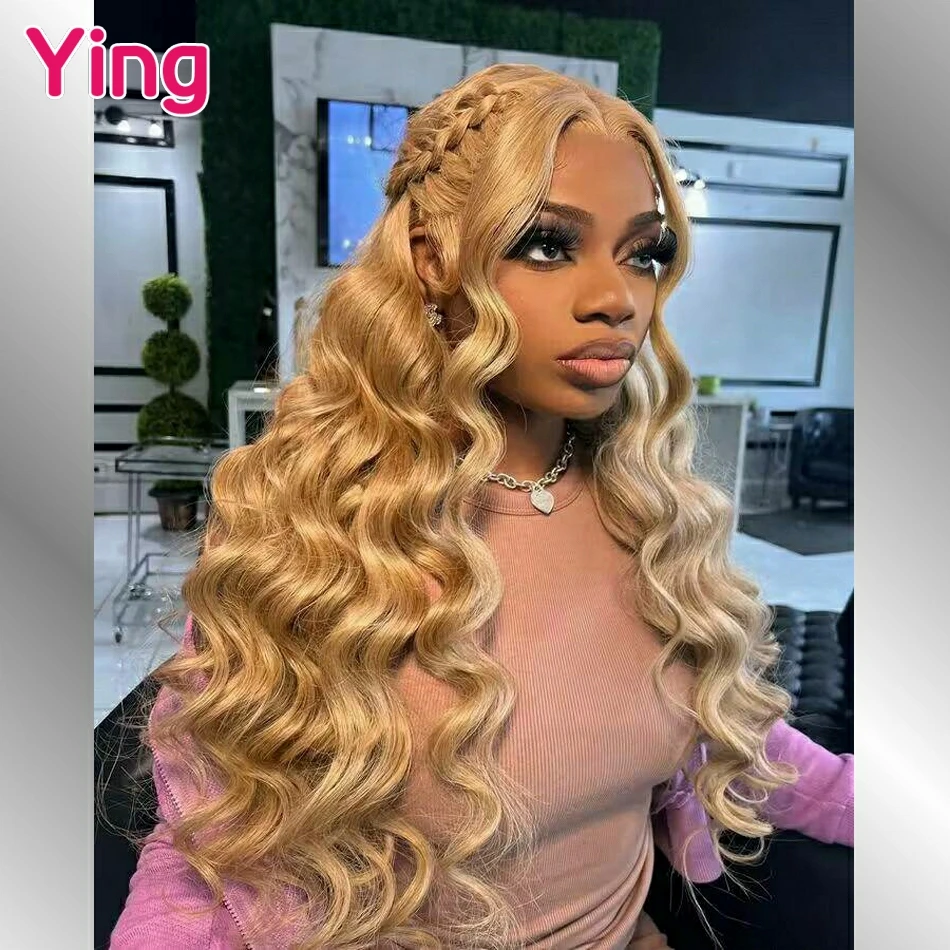 

Ying 200% Honey Blonde Colored body Wave HD 13x6 Lace Frontal Wig PrePlucked With Baby Hair Brazilian Remy 13x4 Lace Front Wig