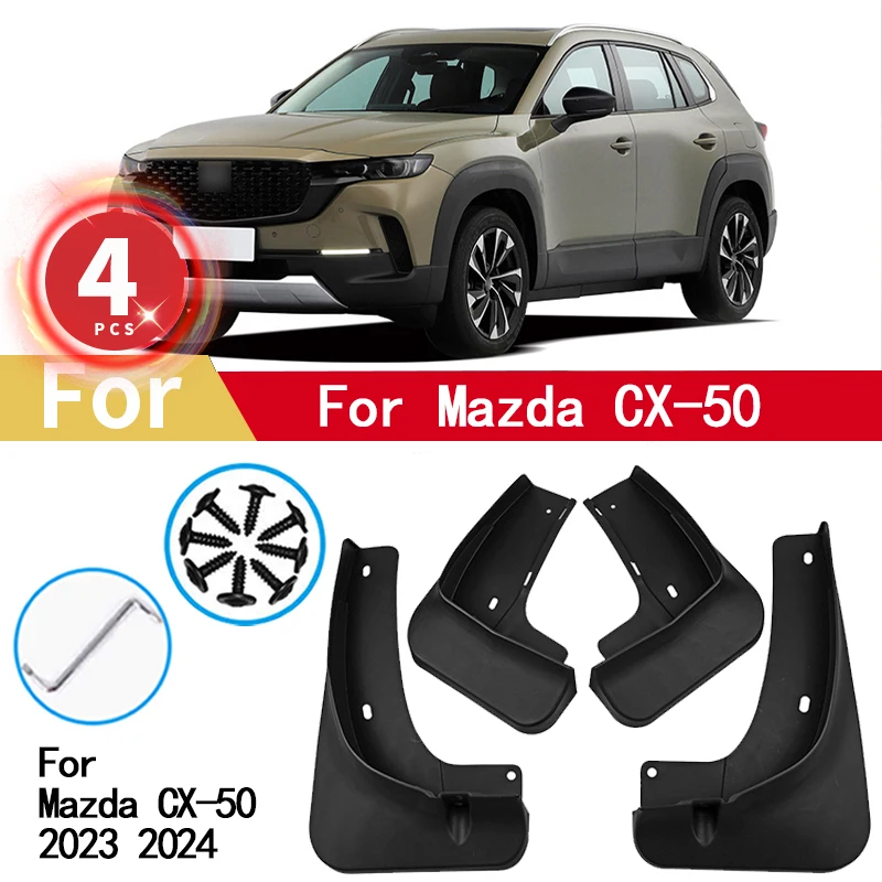 

Брызговики для Mazda CX-50 CX50 CX 50 от грязи 2023 2024, брызговики, брызговики, передние и задние колеса, брызговики, Аксессуары для автомобилей