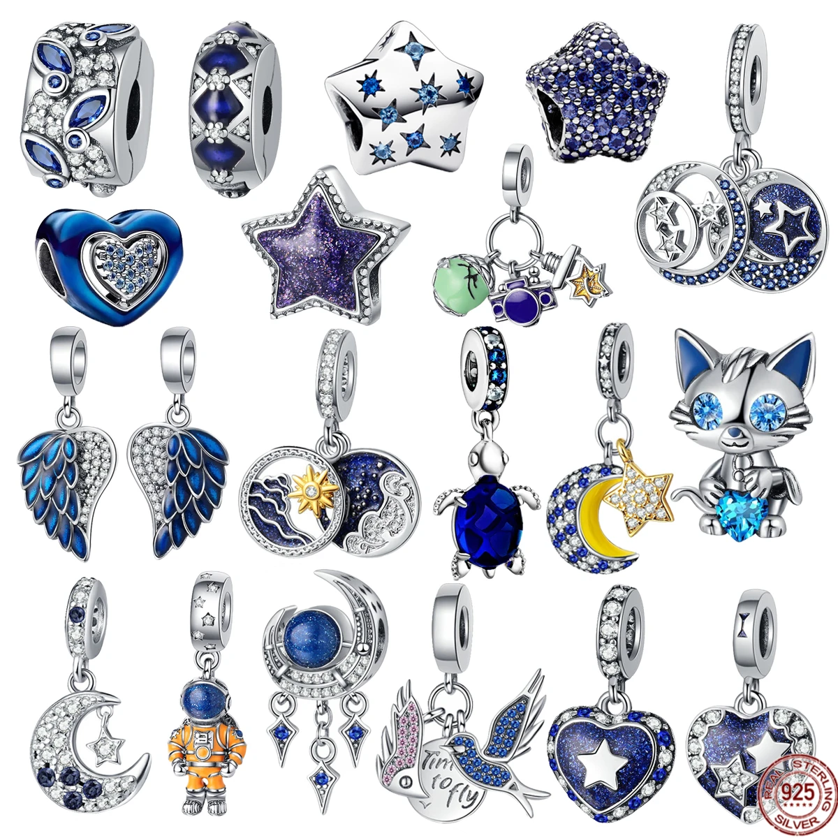 New Arrivals Blue Series Dangle Charm Bead 925 Sterling Silver Fit Original Pandora Bracelet Women DIY Moon Fashion Jewelry Gift
New Arrivals Blue Series Dangle Charm Bead 925 Sterling Silver Fit Original Pandora Bracelet Women DIY Moon Fashion Jewelry Gift