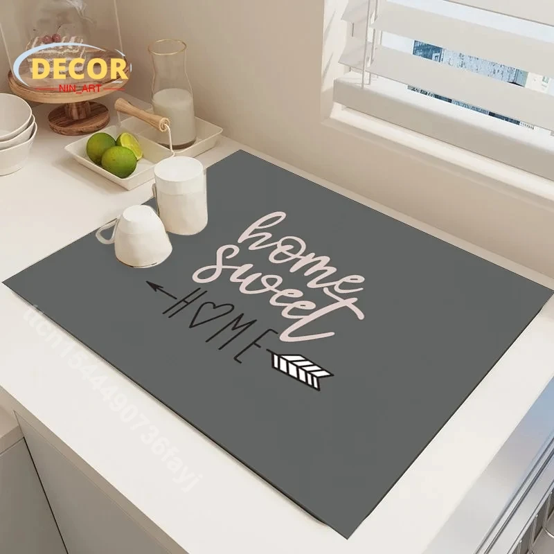 Kitchen Print Drain Pad Rubber Dish Drying Mat Super Absorbent Drainer Mats Tableware Bottle Rugs Dinnerware Placemat Decoration
Kitchen Print Drain Pad Rubber Dish Drying Mat Super Absorbent Drainer Mats Tableware Bottle Rugs Dinnerware Placemat Decoration