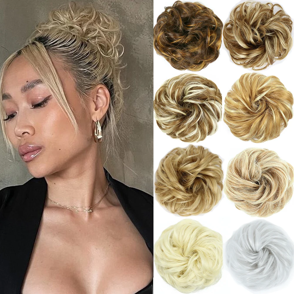 Synthetic Hair Bun Extensions Messy Curly Elastic Hair Scrunchies Hairpiece Synthetic Elegent Curly Chignon Hair for Women 
Synthetic Hair Bun Extensions Messy Curly Elastic Hair Scrunchies Hairpiece Synthetic Elegent Curly Chignon Hair for Women