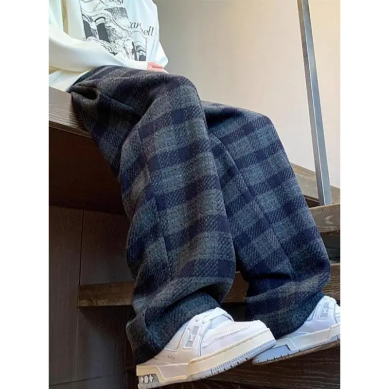 Vintage Checkerboard Straight Leg Pants for Men and Women New Fashion Trend Casual Retro Wide Leg Pants for Autumn and Winter
Vintage Checkerboard Straight Leg Pants for Men and Women New Fashion Trend Casual Retro Wide Leg Pants for Autumn and Winter