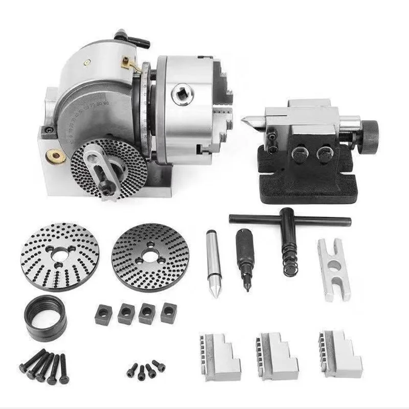 

ividing Head BS-0 5 inch CNC Rotary Axis 3 Jaw Chuck with 100mm 125mm Chuck and Tailstock for CNC Milling Machine Rotary Table