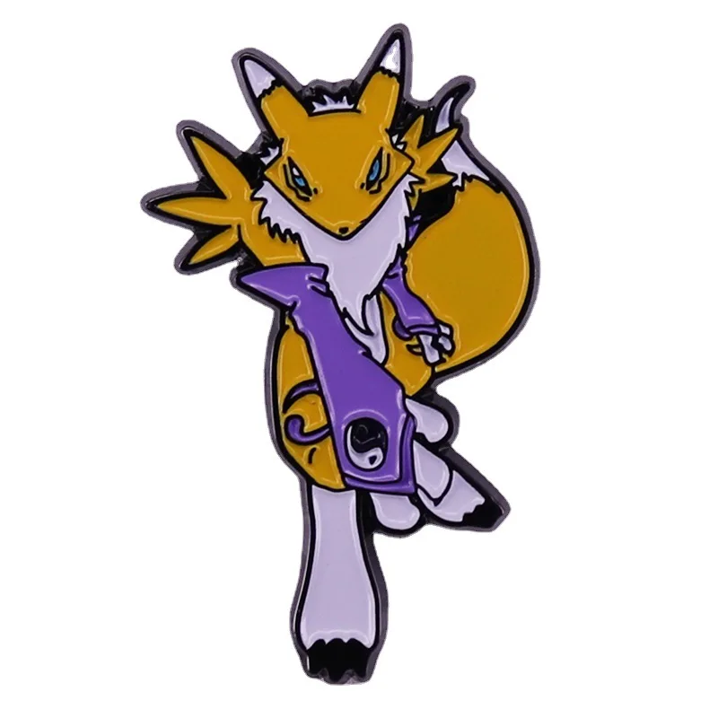 

Digimon Adventure Youkomon Foxs Enamel Pin Women's Brooches Lapel Pins for Backpack Briefcase Badges Fashion Jewelry Accessories