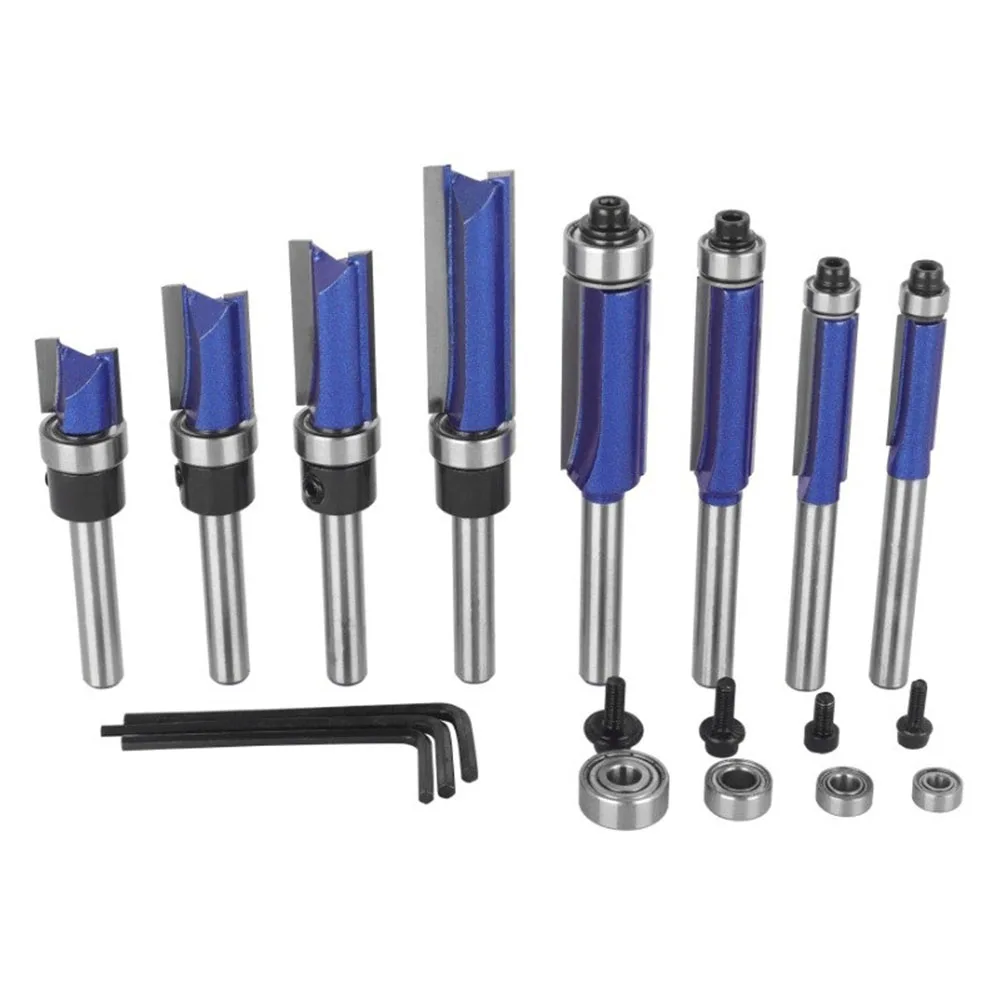 Trim Router Bit Set 8PC 14 Shank Heat Corrosion Resistant Blue Color Woodworking Milling Cutter Tools Perfect For Trim
Trim Router Bit Set 8PC 14 Shank Heat Corrosion Resistant Blue Color Woodworking Milling Cutter Tools Perfect For Trim