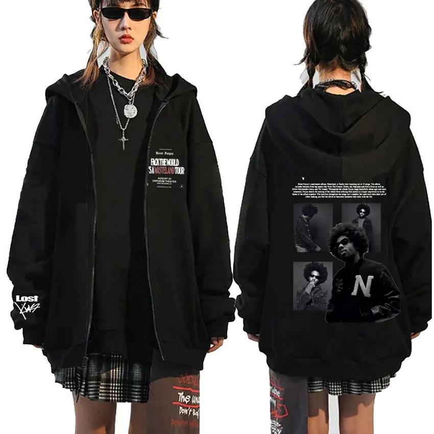 Brent Faiyaz Music Album Wasteland Art Aesthetic Print Zipper Hoodie Men Hip Hop Sweatshirt Male Vintage Oversized Zip Up Jacket
Brent Faiyaz Music Album Wasteland Art Aesthetic Print Zipper Hoodie Men Hip Hop Sweatshirt Male Vintage Oversized Zip Up Jacket