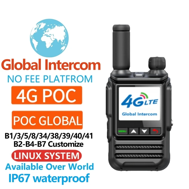 

Two way radio waterproof IP-67 walkie talkie IP67 POC radio PTT Radio 4G LTE Network Radio 4Gwalkie talkie POC 1000km