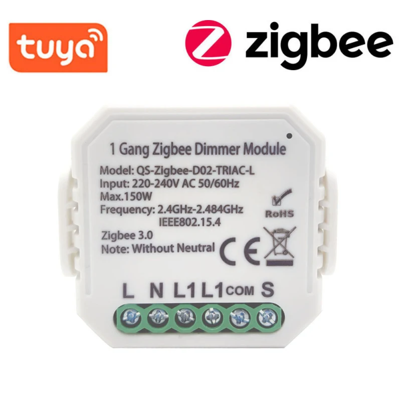Умный диммер Tuya Zigbee 3,0, модуль переключателя без нейтрального, с 2-сторонним дистанционным управлением, умное реле управления, помощник Alexa Echo
Умный диммер Tuya Zigbee 3,0, модуль переключателя без нейтрального, с 2-сторонним дистанционным управлением, умное реле управления, помощник Alexa Echo