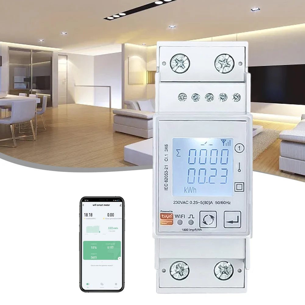 Smart Energy Meter Single-Phase Digital Energy Meter DIN Rail Energy Meter For ZigBee Energy Meter For Tuya Electrical Supplies
Smart Energy Meter Single-Phase Digital Energy Meter DIN Rail Energy Meter For ZigBee Energy Meter For Tuya Electrical Supplies