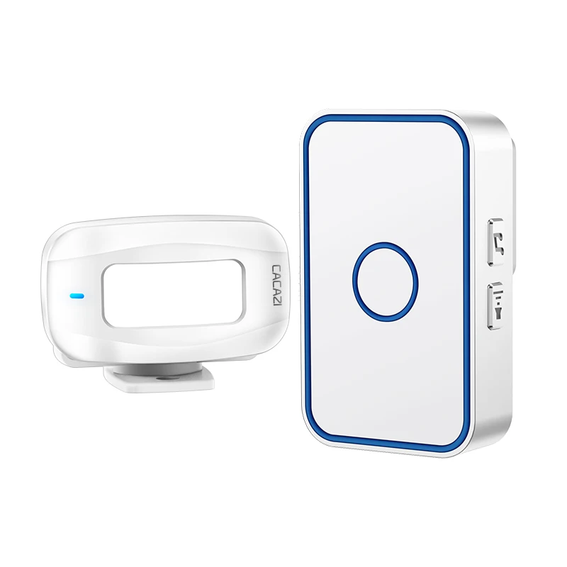 

CACAZI Wireless PIR Motion Detector Infrared Emergency Doorbell Security Alarm 433Mhz Remote Control Welcome Shop Home Sensor