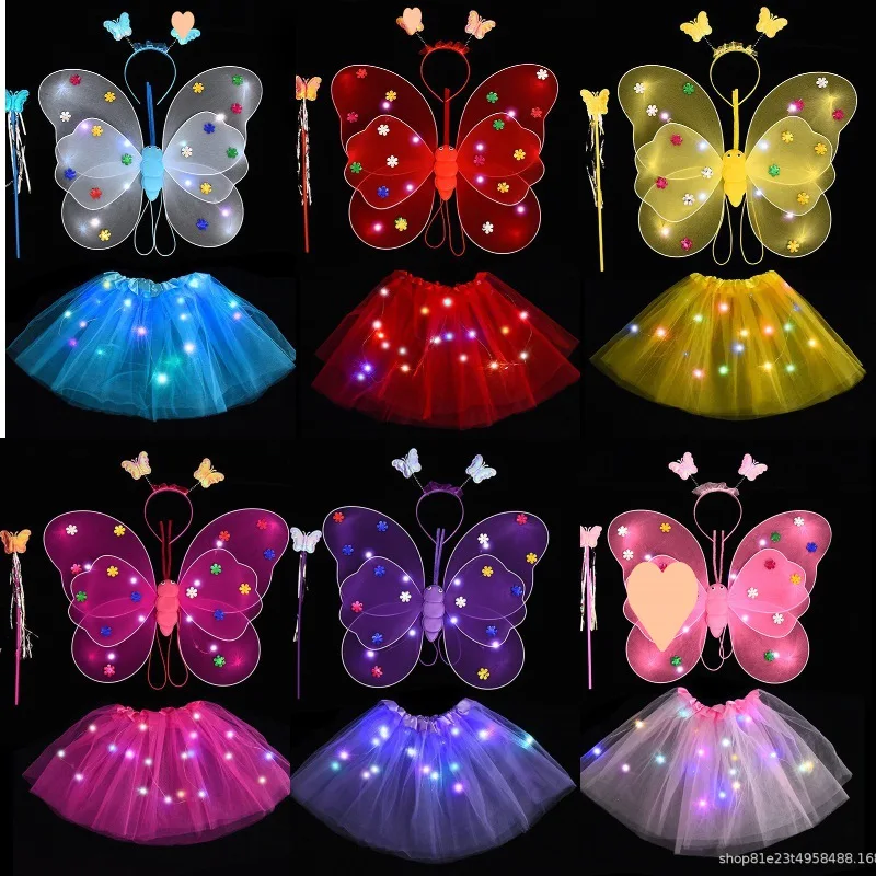 1 Set 2024 LED Flashing Fairy Wings Glowing Butterfly Wing Children's Day Gifts Stage Performence Props Wand Headband Costume
1 Set 2024 LED Flashing Fairy Wings Glowing Butterfly Wing Children's Day Gifts Stage Performence Props Wand Headband Costume