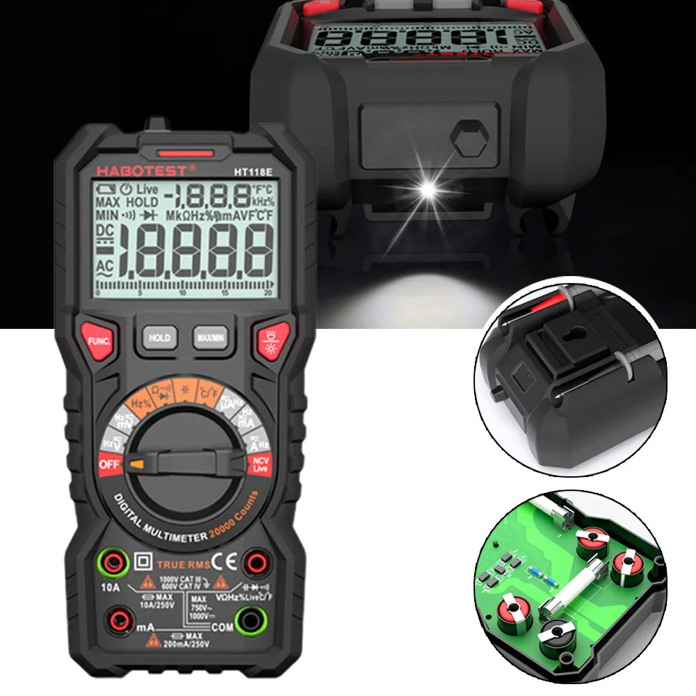 HT118E 20000 Digital Multimeter AC/DC Voltage Current Resistance Measures Multi-Function Digital Multimeter
HT118E 20000 Digital Multimeter AC/DC Voltage Current Resistance Measures Multi-Function Digital Multimeter
