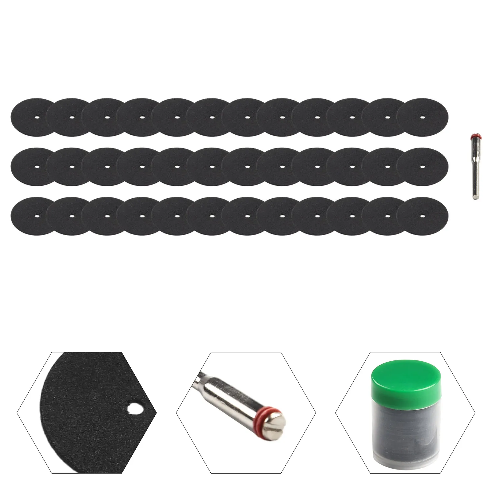 Professional grade 36pcs 24mm Resin Cutting Wheel Cutting Disc + 1pcs Connecting Rod Wide Range of Applications
Professional grade 36pcs 24mm Resin Cutting Wheel Cutting Disc + 1pcs Connecting Rod Wide Range of Applications