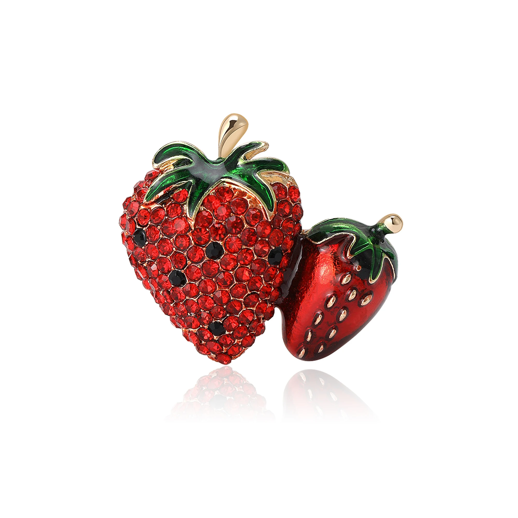 Trendy Enamel Two Strawberry Brooches For Women Unisex Fruit Pins Office Party Gifts Accessories
Trendy Enamel Two Strawberry Brooches For Women Unisex Fruit Pins Office Party Gifts Accessories