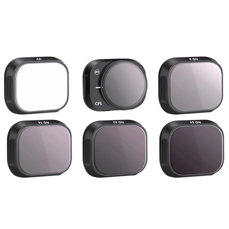 Aluminum Alloy Filter Set For DJI Mini 3 Pro Camera Lens Mcuv CPL ND8 ND16 ND32 ND64 Filters Accessoires
Aluminum Alloy Filter Set For DJI Mini 3 Pro Camera Lens Mcuv CPL ND8 ND16 ND32 ND64 Filters Accessoires