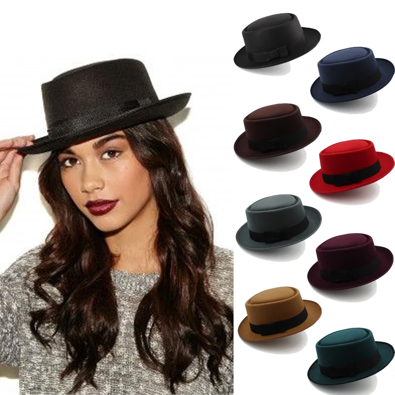 Men Women Woolen Classical Pork Pie Hats Retro Fedora Trilby Sunhat Street Style Caps Party Travel Outdoor Size US 7 1/4 UK L
Men Women Woolen Classical Pork Pie Hats Retro Fedora Trilby Sunhat Street Style Caps Party Travel Outdoor Size US 7 1/4 UK L