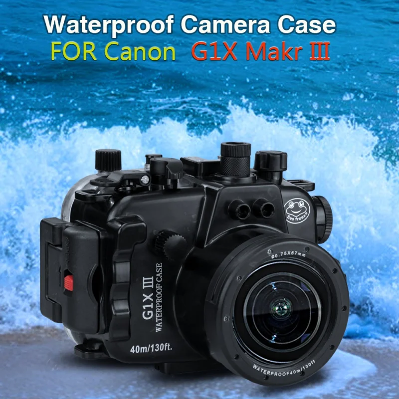 

130FT/40M Underwater Depth Diving Case For Canon PowerShot G1X III G1XIII G1X3 G1X Mark III Waterproof Camera Housing Cover Box
