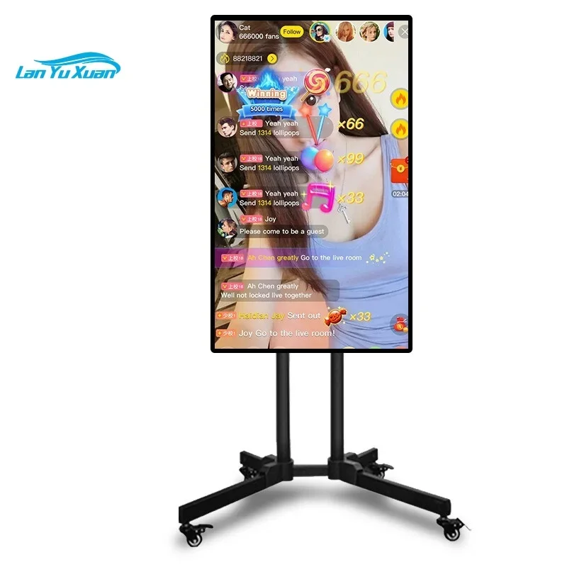 

TikTok,YouTube, Facebook 32/43/55 Inch Smart Live Broadcast Live Streaming Equipment Stand Interactive Live Broadcasting Screen