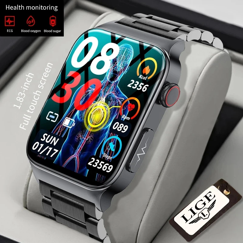 LIGE 2023 Smartwatch Men Blood Glucose Watch ECG+PPG Heart Rate Blood Pressure Health Watches Waterproof Smart Watch Sport Clock
LIGE 2023 Smartwatch Men Blood Glucose Watch ECG+PPG Heart Rate Blood Pressure Health Watches Waterproof Smart Watch Sport Clock