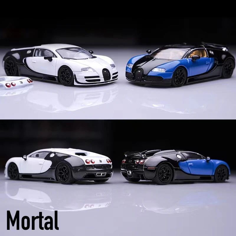 

**Pre-Order** Mortal 1:64 Bugatti Veyron Super Sport Panda black and white / blue black limited799 Diecast Model Car