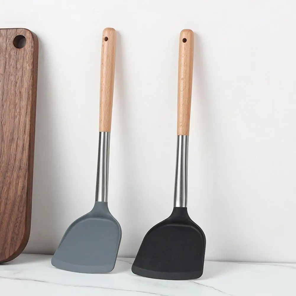 Scratch-free Spatula for Pans Premium Silicone Spatula with Long Beech Handle Heat Resistant for Cookware for Nonstick
Scratch-free Spatula for Pans Premium Silicone Spatula with Long Beech Handle Heat Resistant for Cookware for Nonstick